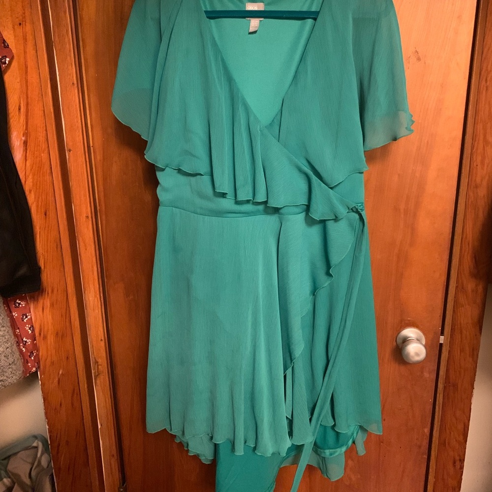 NWT: ASOS Curve emerald green mini dress - Picture 3 of 5